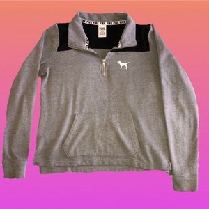 Victoria’s Secret Pink Gray Quarter Zip